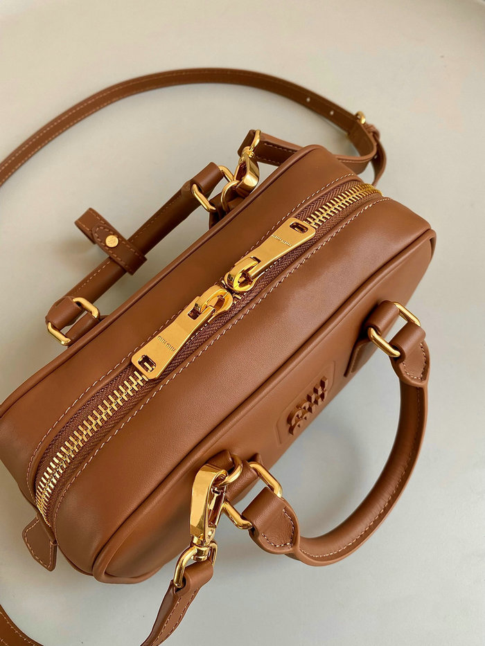 Miu Miu Arcadie leather bag Camel 5BB142