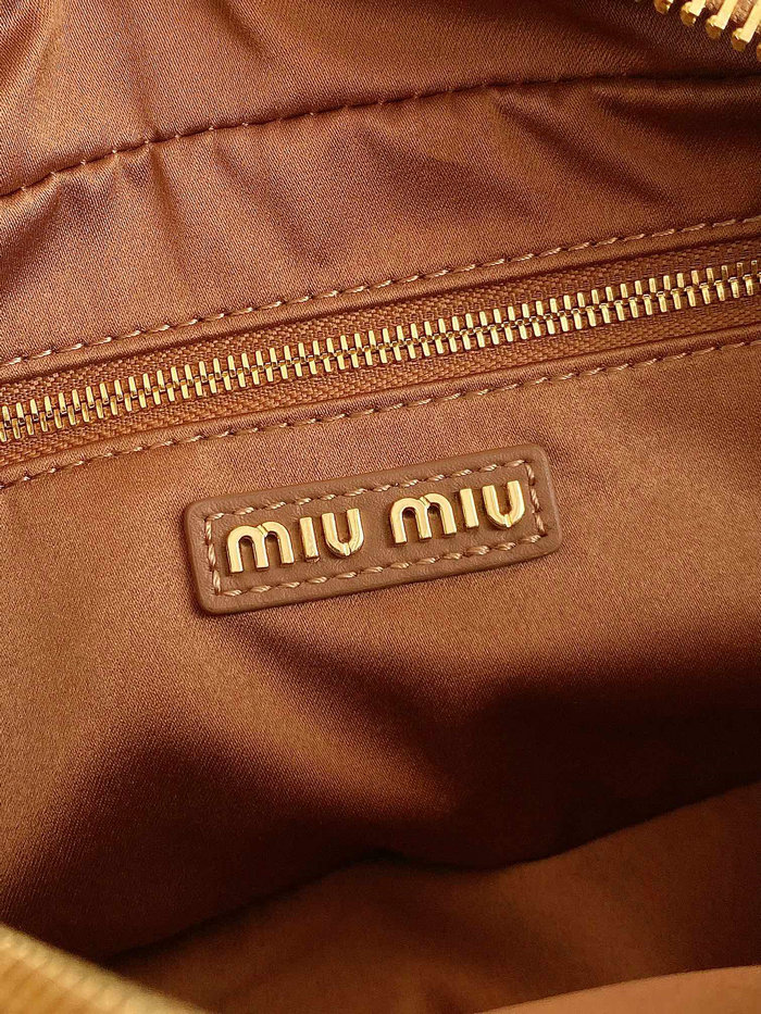 Miu Miu Arcadie leather bag Camel 5BB142
