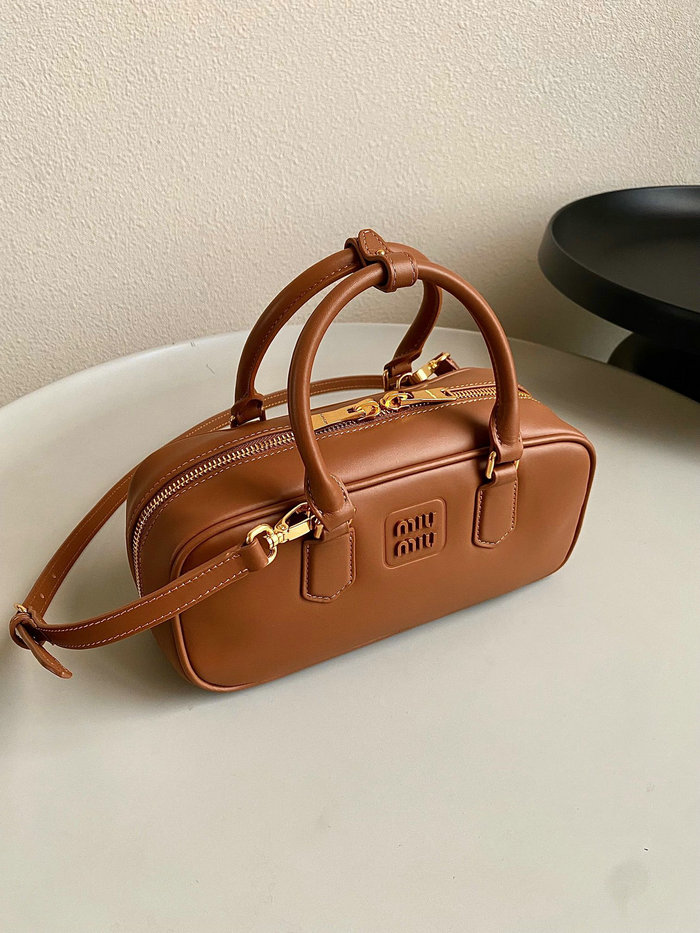 Miu Miu Arcadie leather bag Camel 5BB148