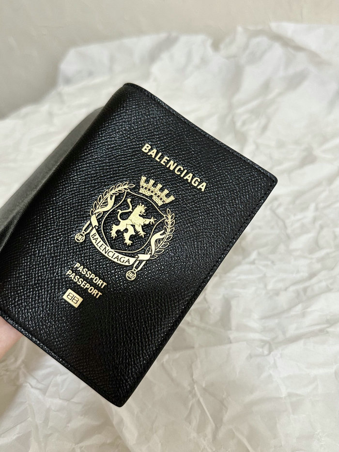 Balenciaga Passport Holder Black B787742