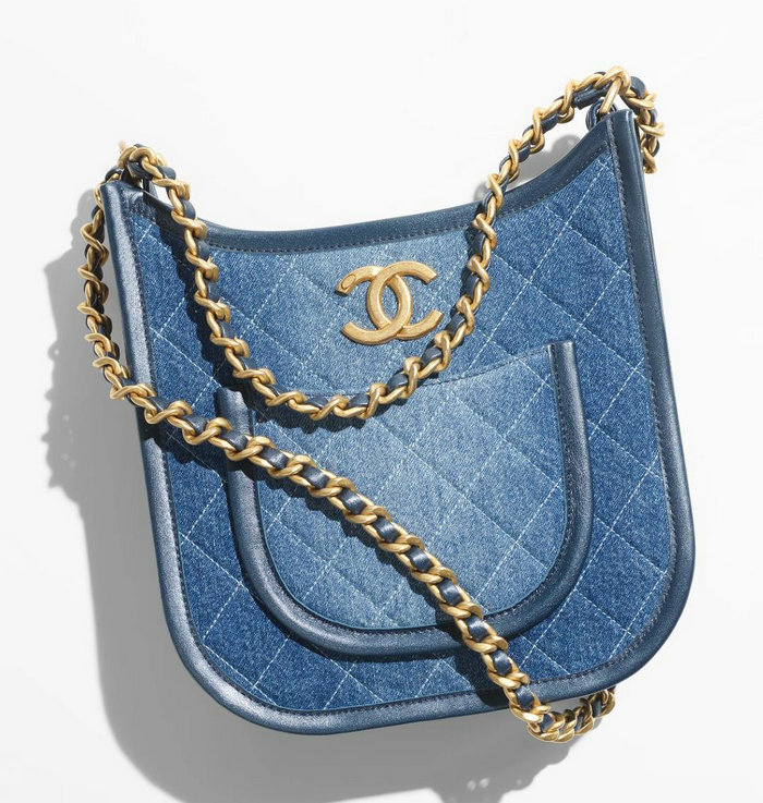 Chanel Denim Hobo Handbag AS4532