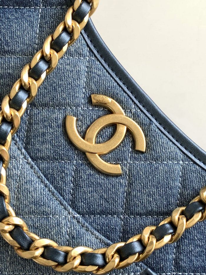 Chanel Denim Hobo Handbag AS4532