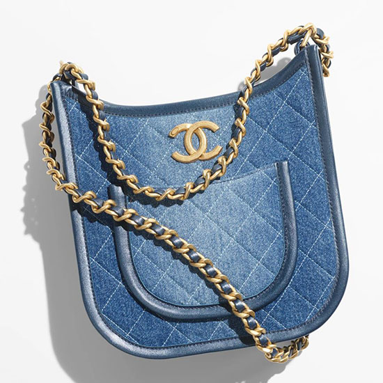 Chanel Denim Hobo Handbag AS4532