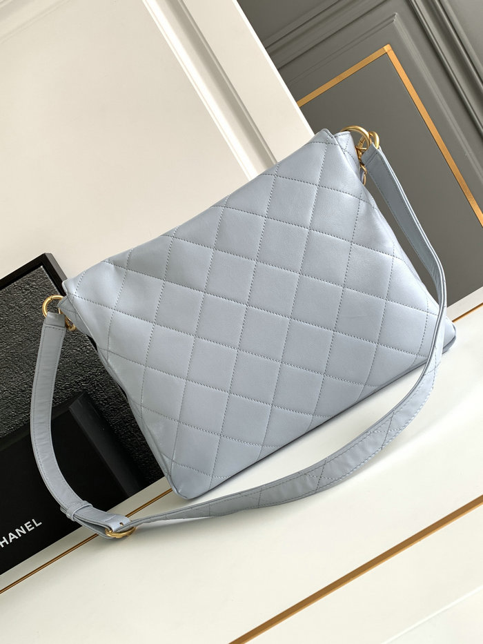 Chanel Large Hobo Bag Blue AS4668