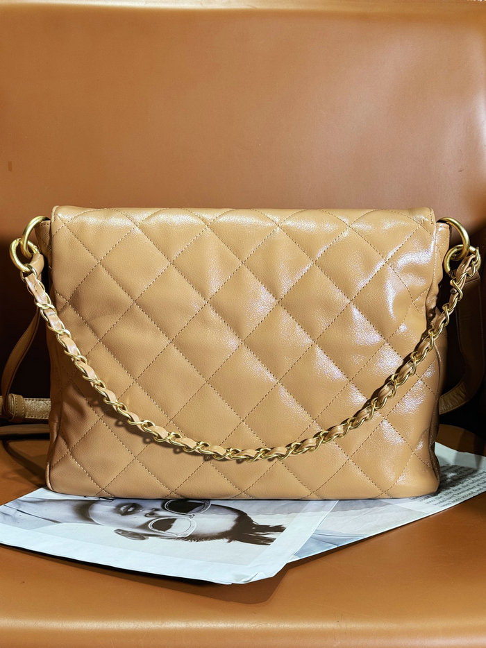 Chanel Large Hobo Bag Brown AS4668