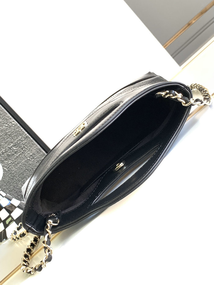 Chanel Mini 31 Clutch With Chain Black AS3656