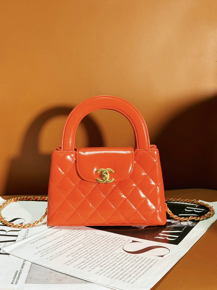 Chanel Mini Kelly Shopping Bag Orange AS4416