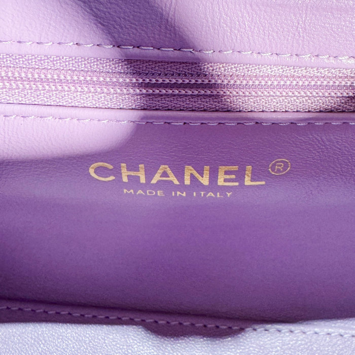 Chanel Mini Kelly Shopping Bag Purple AS4416