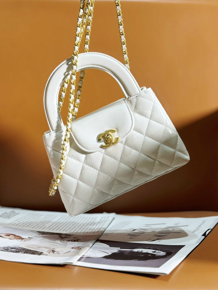 Chanel Mini Kelly Shopping Bag White AS4416