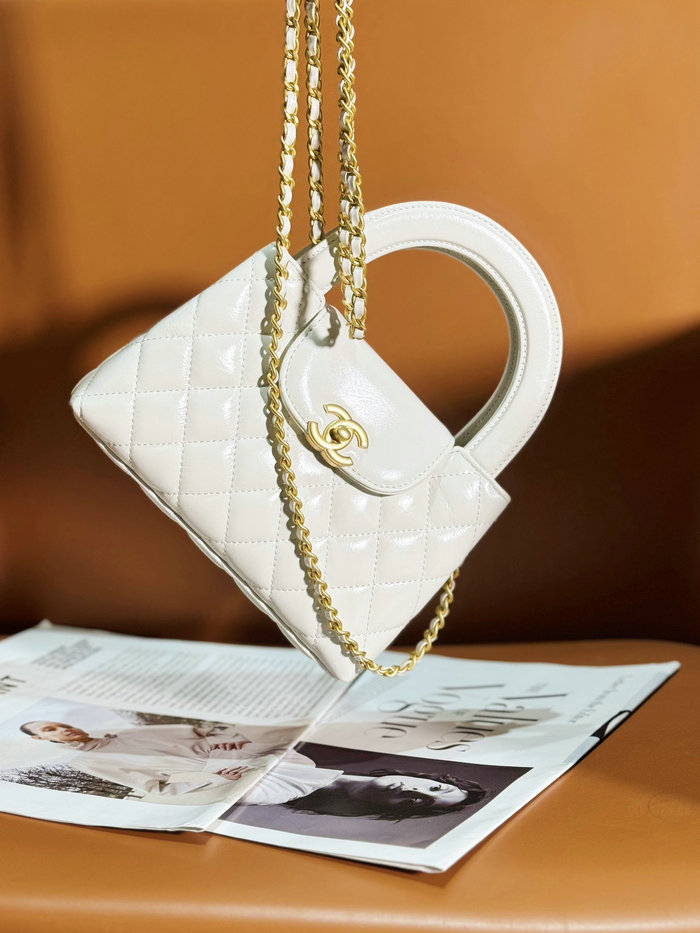 Chanel Mini Kelly Shopping Bag White AS4416