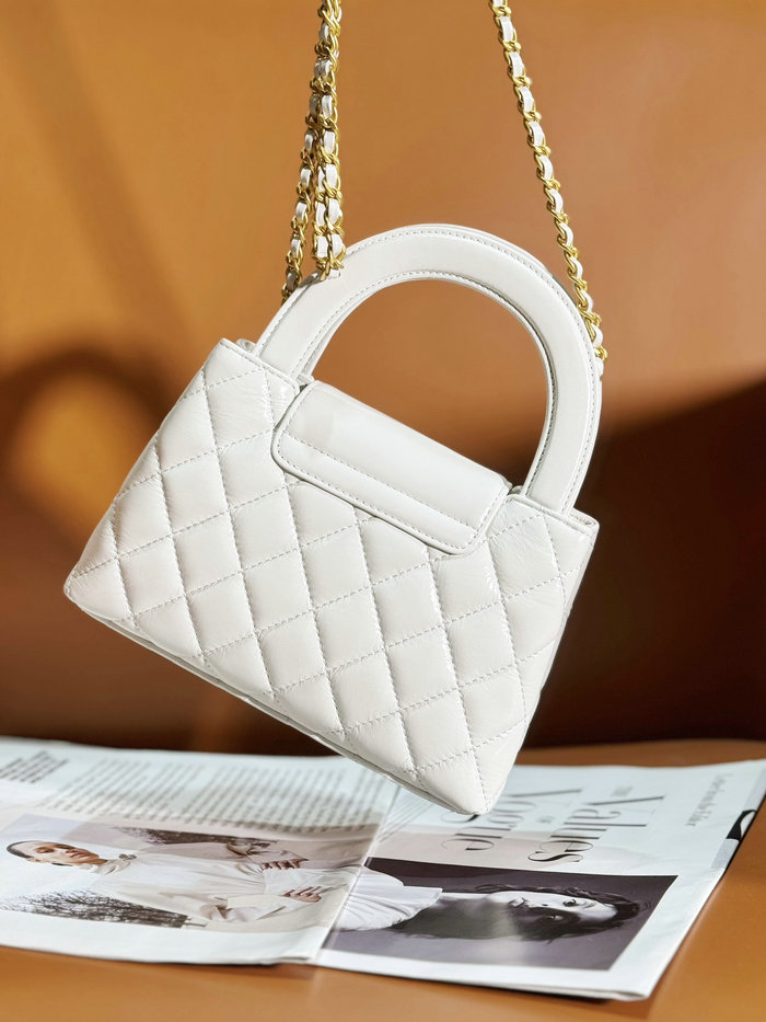Chanel Mini Kelly Shopping Bag White AS4416