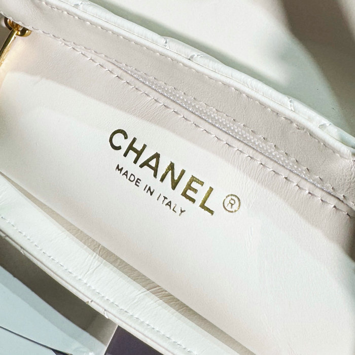 Chanel Mini Kelly Shopping Bag White AS4416