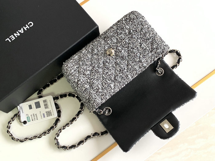 Classic Small Chanel Tweed Flap Bag A01116