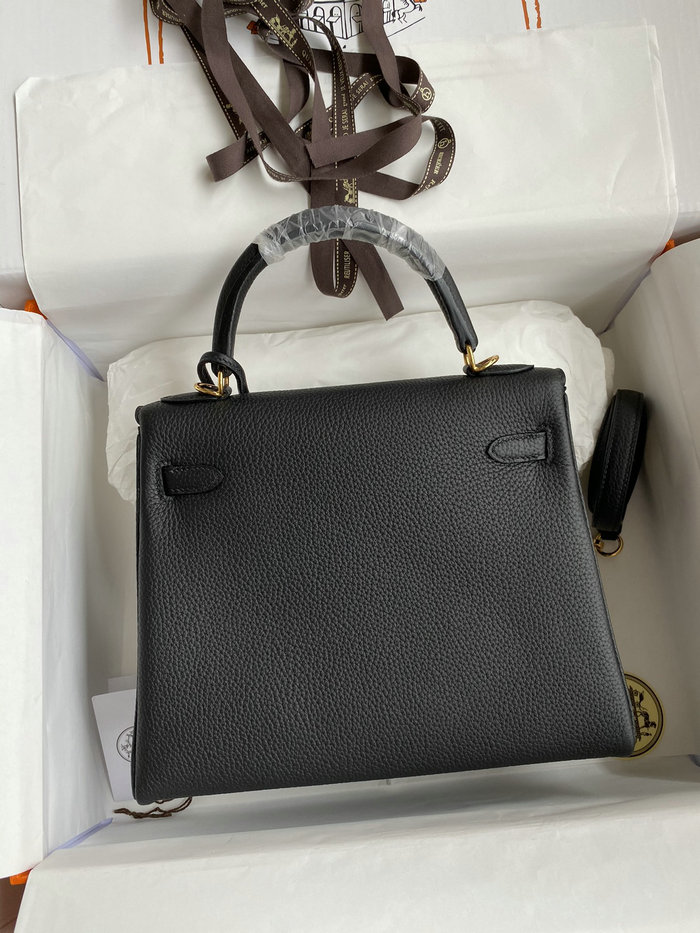 Hermes Togo Leather Kelly Bag Black HKT0408