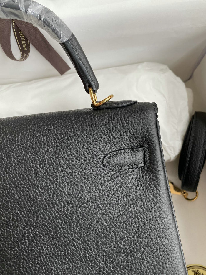 Hermes Togo Leather Kelly Bag Black HKT0408