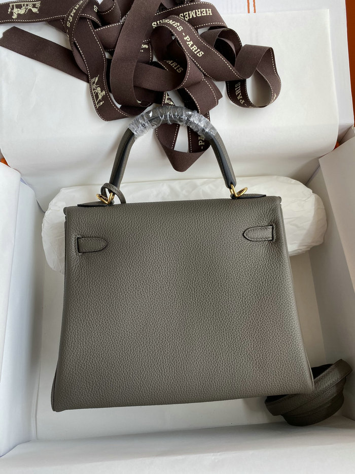 Hermes Togo Leather Kelly Bag Etain HKT0408