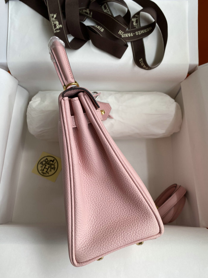 Hermes Togo Leather Kelly Bag Rose Saiura HKT0408