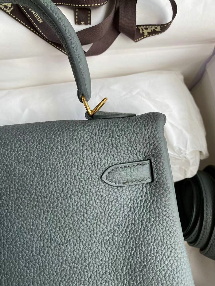 Hermes Togo Leather Kelly Bag Vert Amande HKT0408