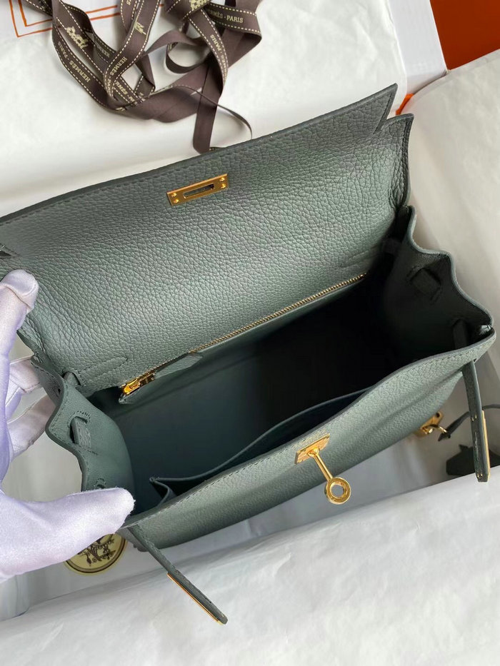 Hermes Togo Leather Kelly Bag Vert Amande HKT0408