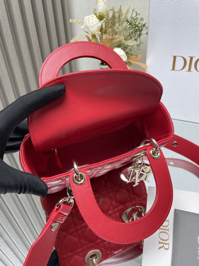 Lady Dior My ABCDior Lambskin Bag Red DM0538