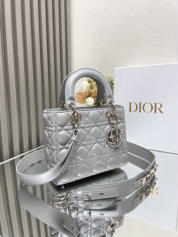 Lady Dior My ABCDior Lambskin Bag Shiny Grey DM0538