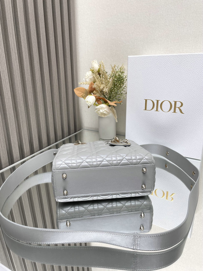 Lady Dior My ABCDior Lambskin Bag Shiny Grey DM0538