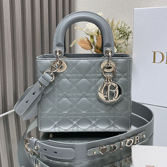 Lady Dior My ABCDior Lambskin Bag Stone Grey DM0538