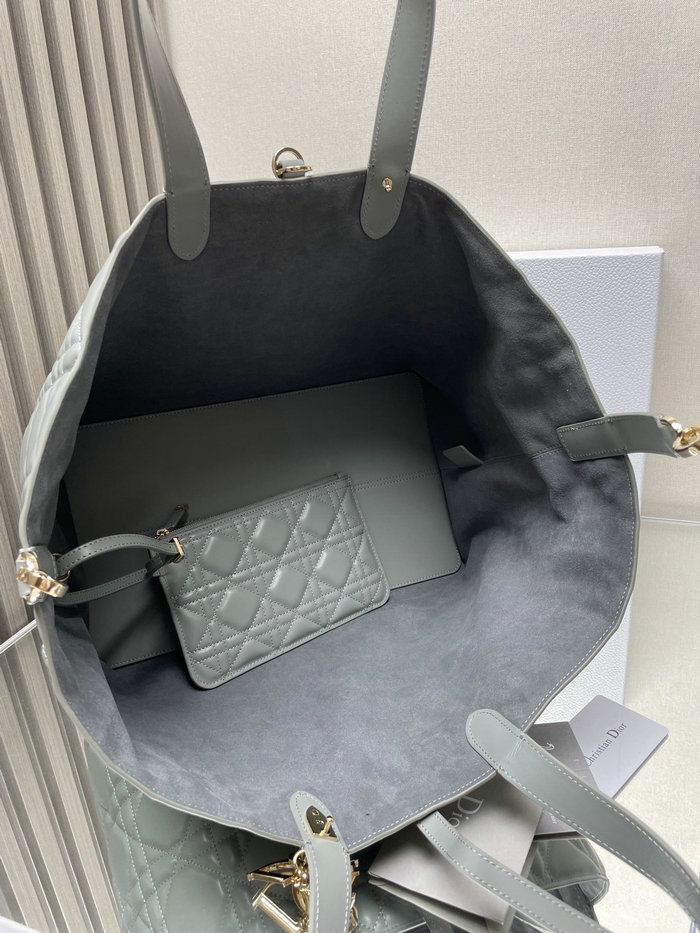 Large Dior Toujours Bag Stone Grey M3319