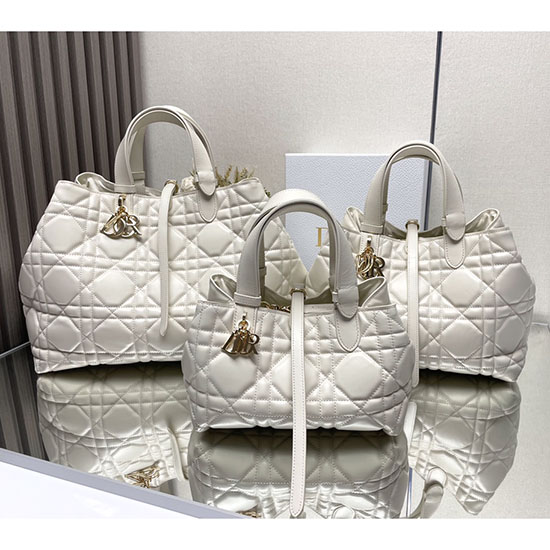 Large Dior Toujours Bag White M3319