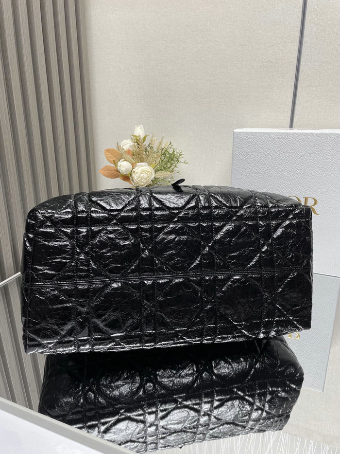 Large Dior Toujours Crinkled Bag Black M3319