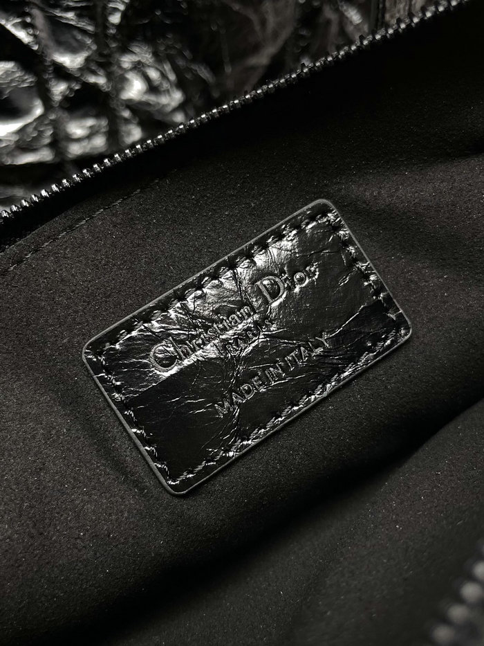 Large Dior Toujours Crinkled Bag Black M3319