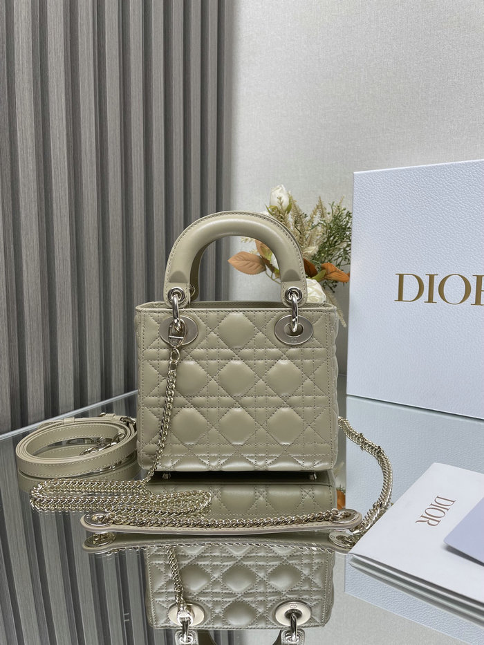 Mini Lady Dior Lambskin Bag Beige MD0505