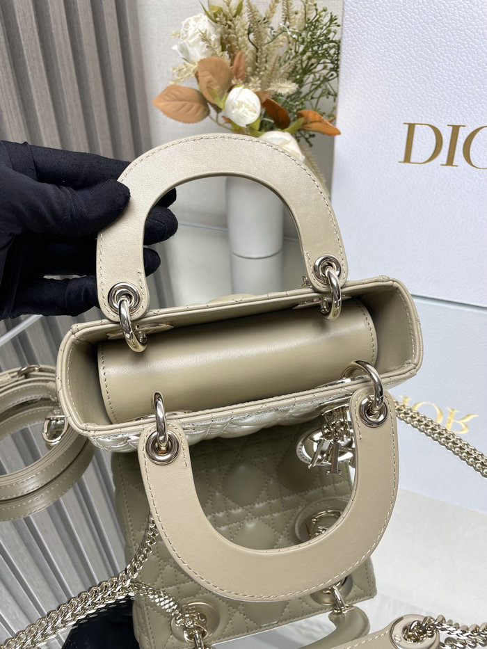 Mini Lady Dior Lambskin Bag Beige MD0505