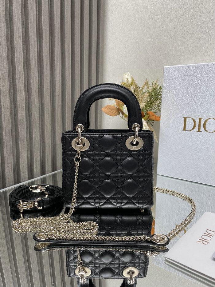 Mini Lady Dior Lambskin Bag Black MD0505