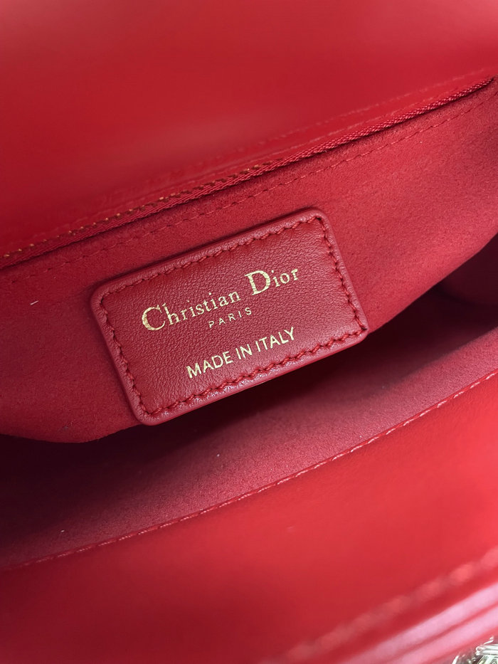 Mini Lady Dior Lambskin Bag Red MD0505