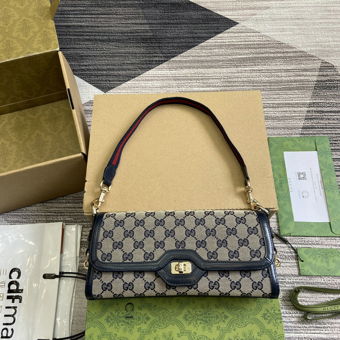 Gucci Luce Small Shoulder Bag Blue 786027