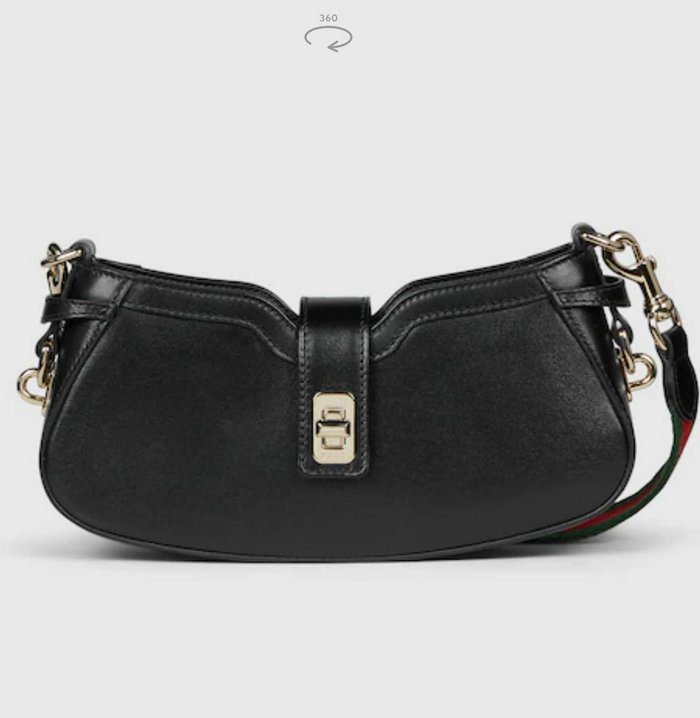 Gucci Moon Side Mini Leather Shoulder Bag Black 786015