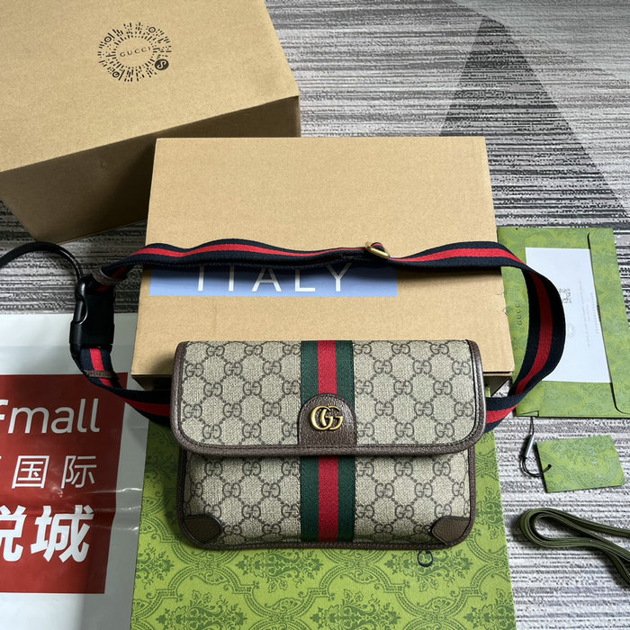 Gucci Ophidia GG Small Belt Bag Brown 752597