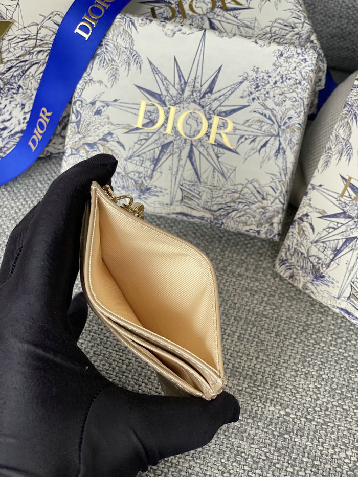 Lady Dior Freesia Card Holder Beige S0974