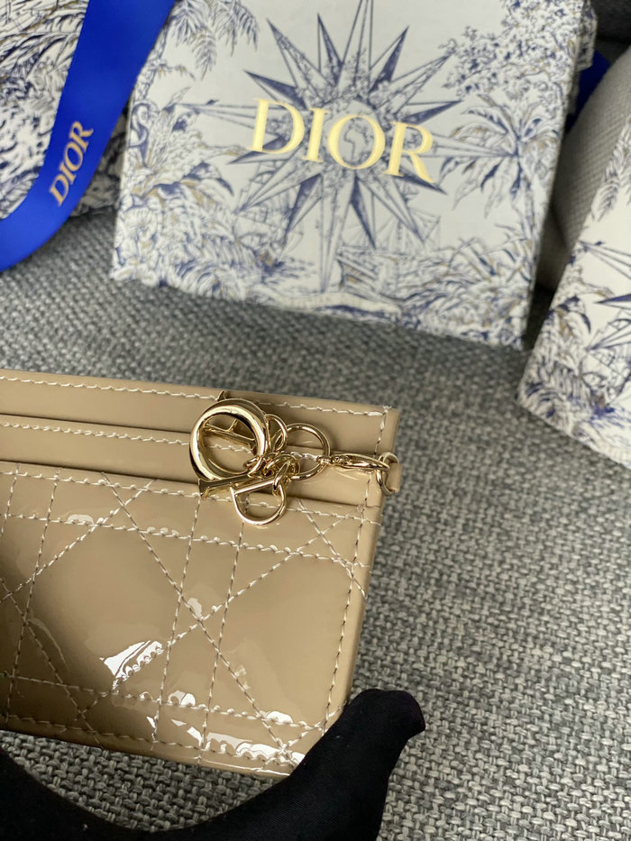 Lady Dior Freesia Card Holder Beige S0974