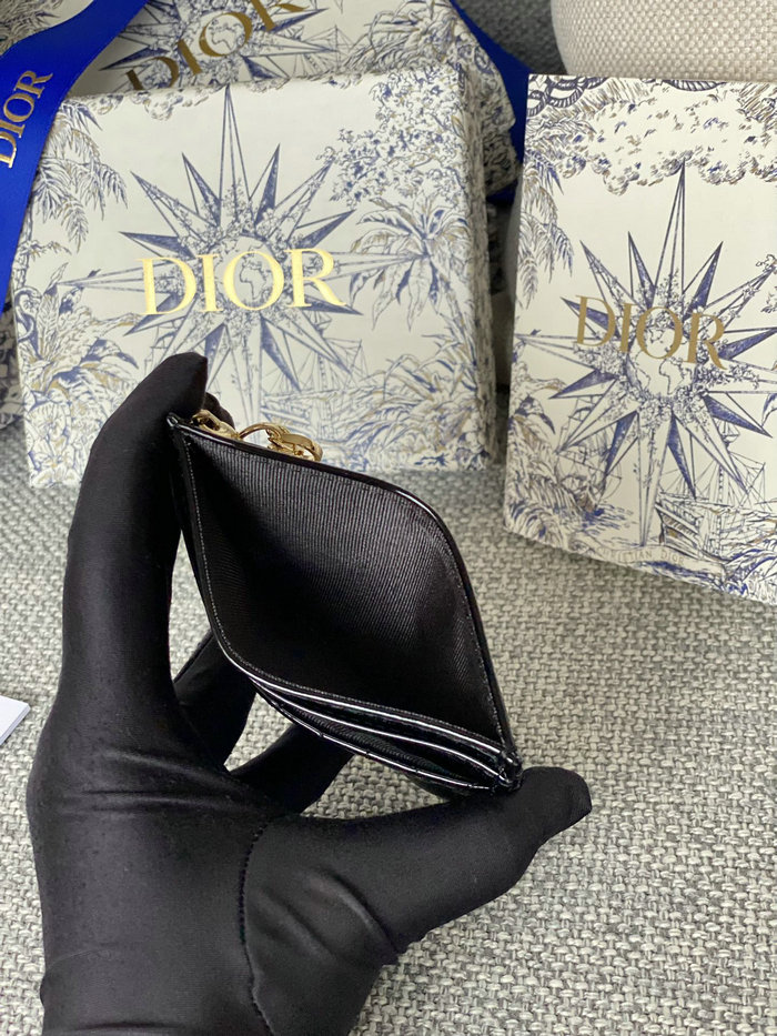 Lady Dior Freesia Card Holder Black S0974