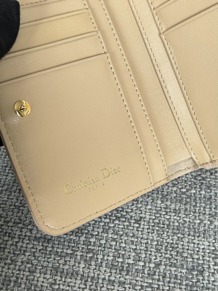 Lady Dior Lambskin Scarlet Wallet Beige S5032