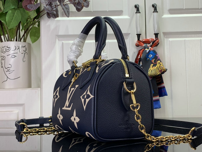 Louis Vuitton Speedy Bandouliere 20 Navy M47048