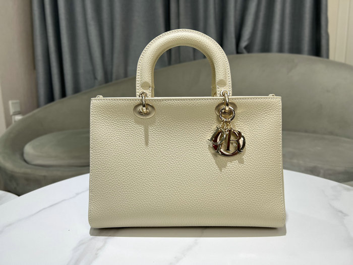 Medium Lady D-Sire My ABCDior Bag White DM9220