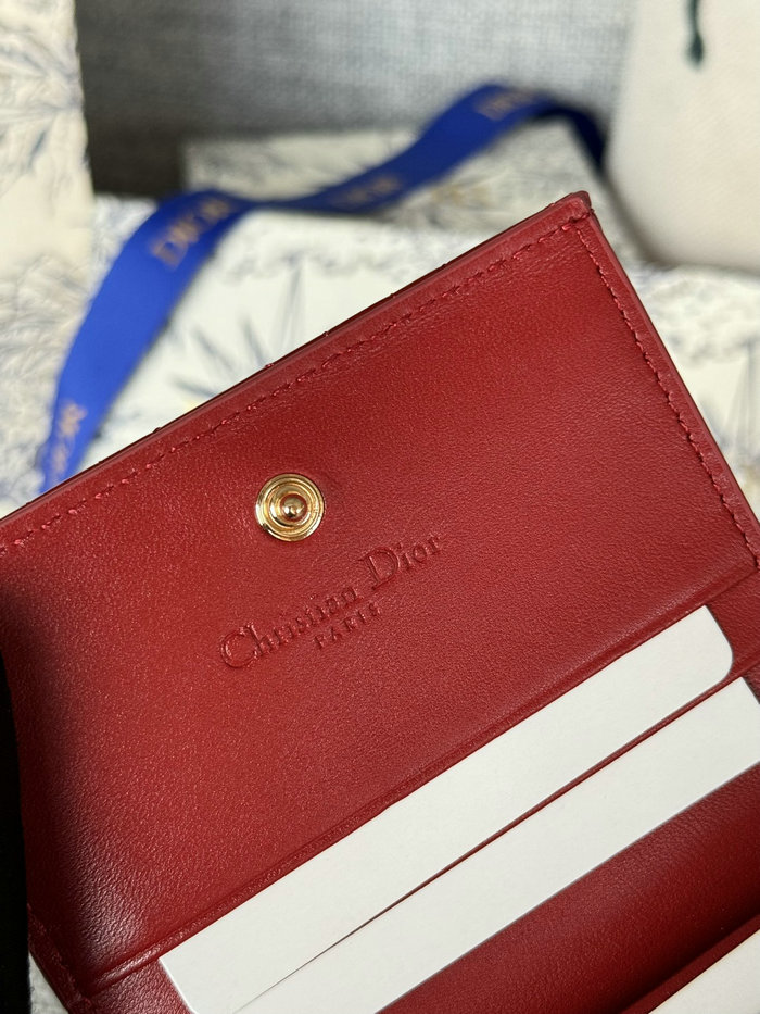 Mini Lady Dior Patent Gardenia Wallet S0178