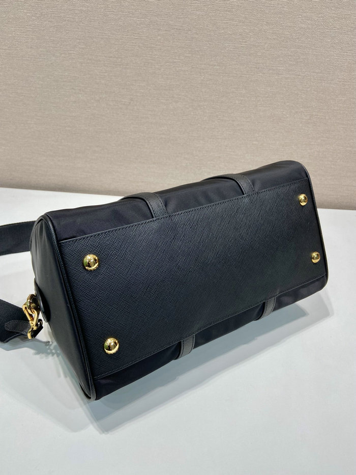 Prada Nylon Top Handle Bag Black 1BB233
