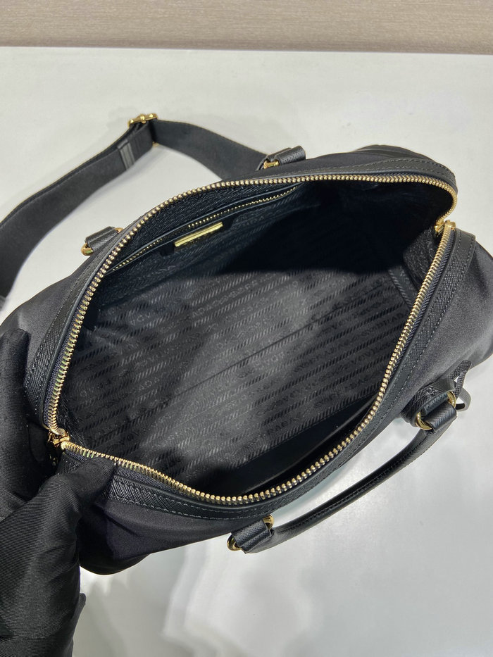 Prada Nylon Top Handle Bag Black 1BB233