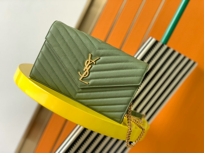 Saint Laurent Chain Wallet Green 360452