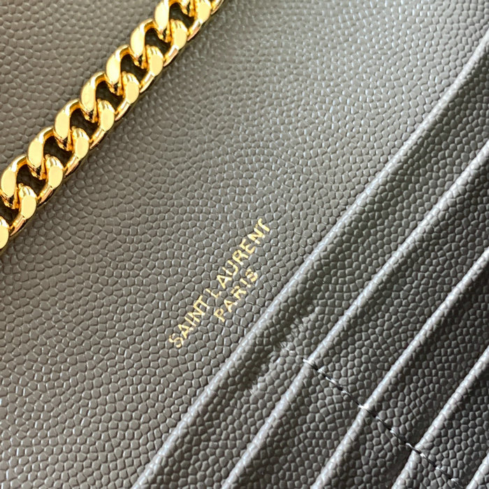 Saint Laurent Chain Wallet Grey 360452
