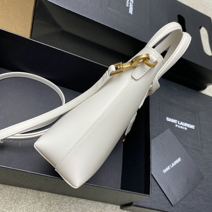 Saint Laurent Mini Toy Shopping Bag White 773995